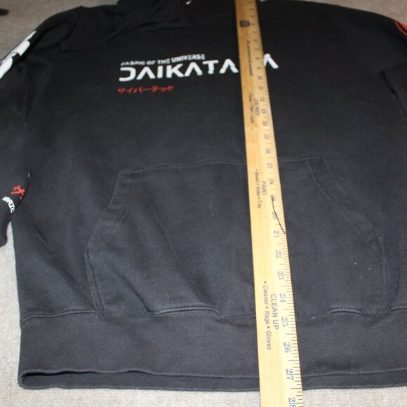 Fabric of the Universe Black Graphic Hoodie with White and Red Accents - Picture 4 of 10